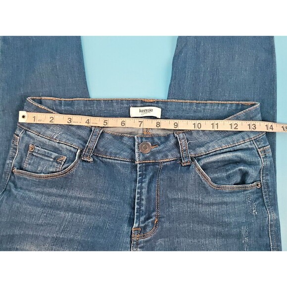 Womens Cropped Jeans Sz 2 Frayed Hem Mid Ris Kensie Jeans 26" Waist - Picture 10 of 16